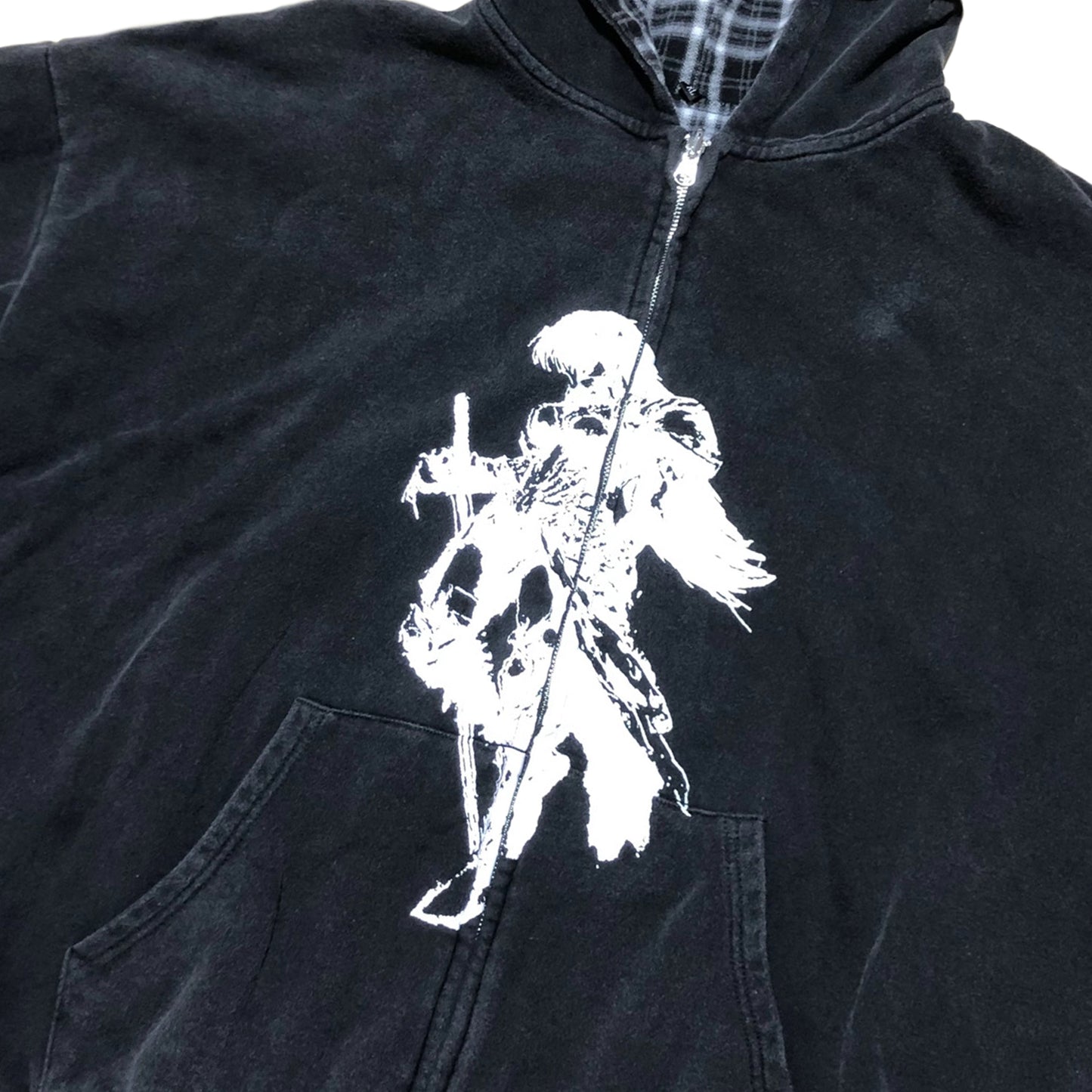 Reversible Plaid Zip Hoodie